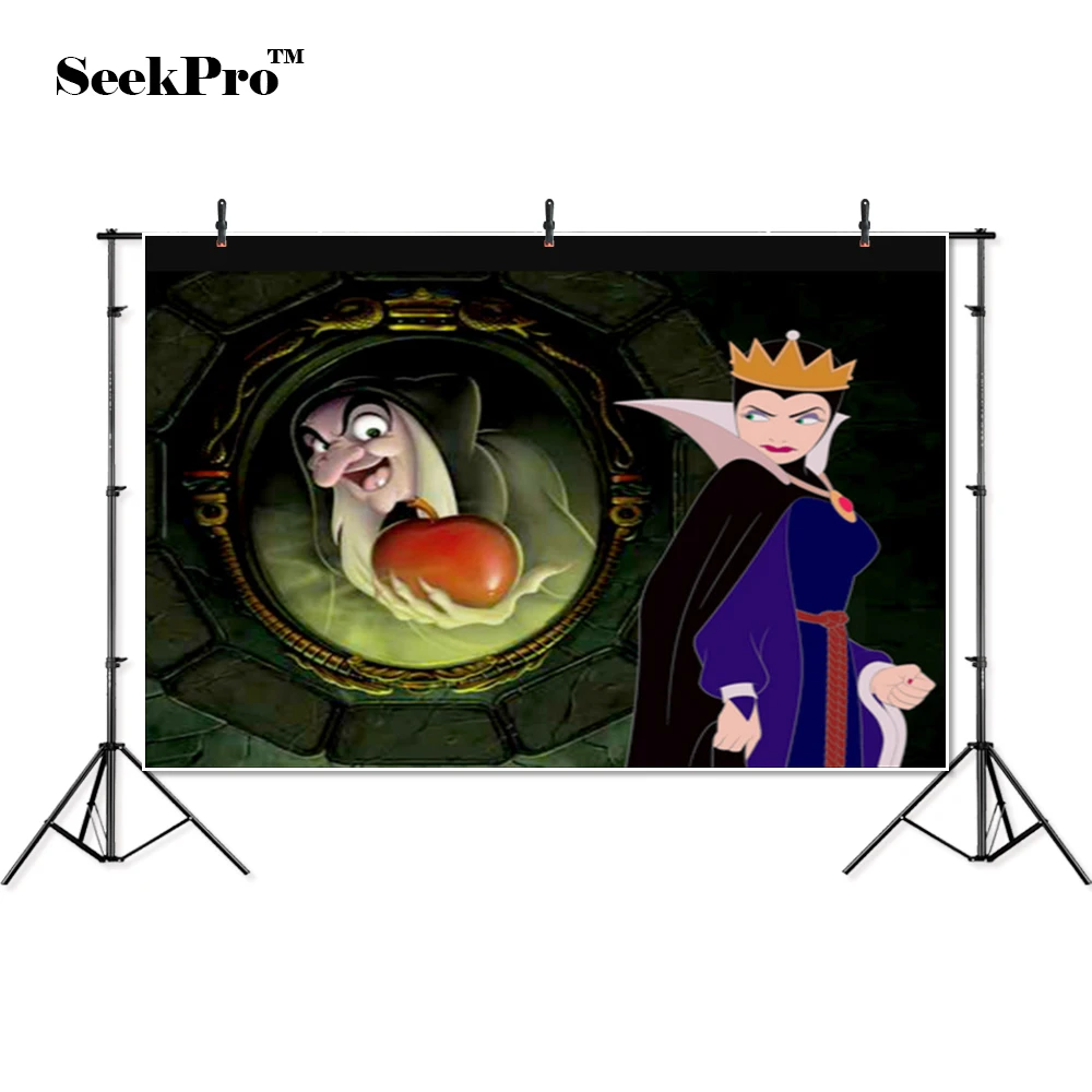 

SeekPro snow white witch mirror queen children Banner Photo Background Printed Studio Professional Indoor Photographic Backdrops