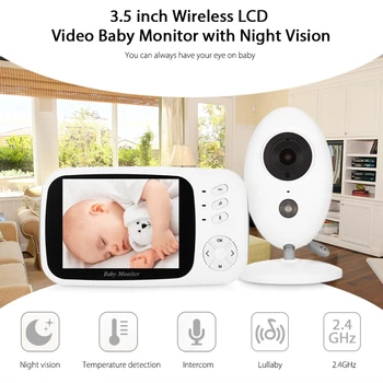 

XF808 LCD Display Screen Audio Baby Monitor Wireless Digital Video Kids Temperature Sensor Baby Sleeping Monitor Night Vision