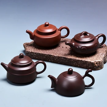 

China Yixing purple clay sand teapot handmade black tea Pu'er Kung Fu tea set tea pot stone float large capacity teapot teaware