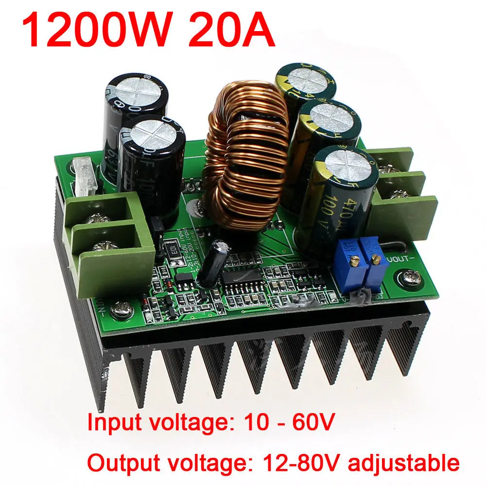1200 watt 20A DC-DC Boost Konverter Batterie Lade Schritt Bis 9 v 12 v 24 v 48 v Power 1200 watt 20A DC-DC Boost Konverter Batterie Lade Schritt Bis 9 v 12 v 24 v 48 v Power