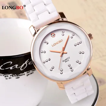 

White Ceramic Watches for Women Quartz Watches with Diamonds Couple Watches Korean Vogue Watches for like MK Gucse balang