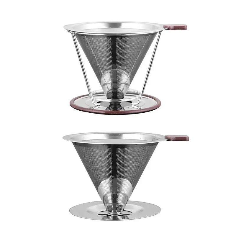 

Coffee Stainless Steel Hand Coffee Maker Filter - Free Drip Cup Stainless Steel Pour Over Reusable