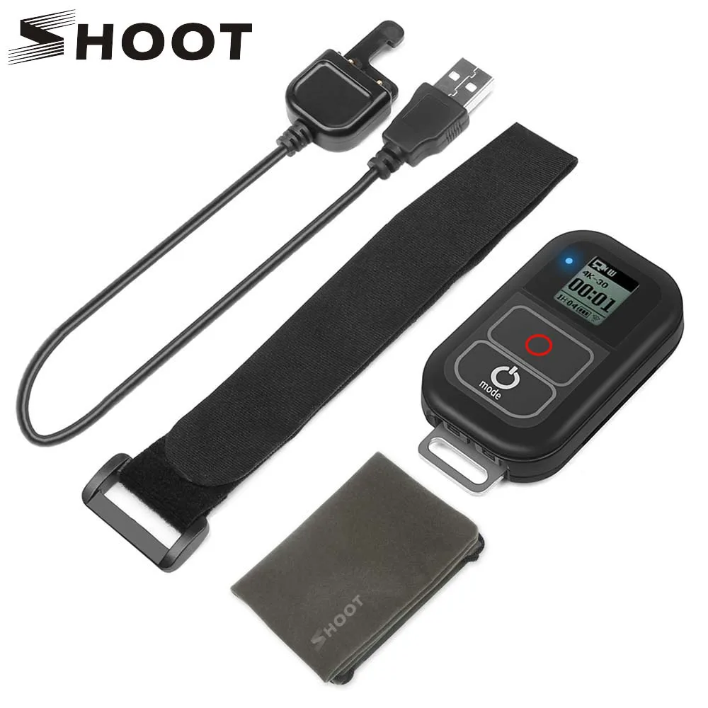 

SHOOT for GoPro 0.8 Inch Waterproof Wireless WiFi Remote Control For GoPro Hero 7 6 5 4 hero5 hero6 hero7 Black Camera Accessory