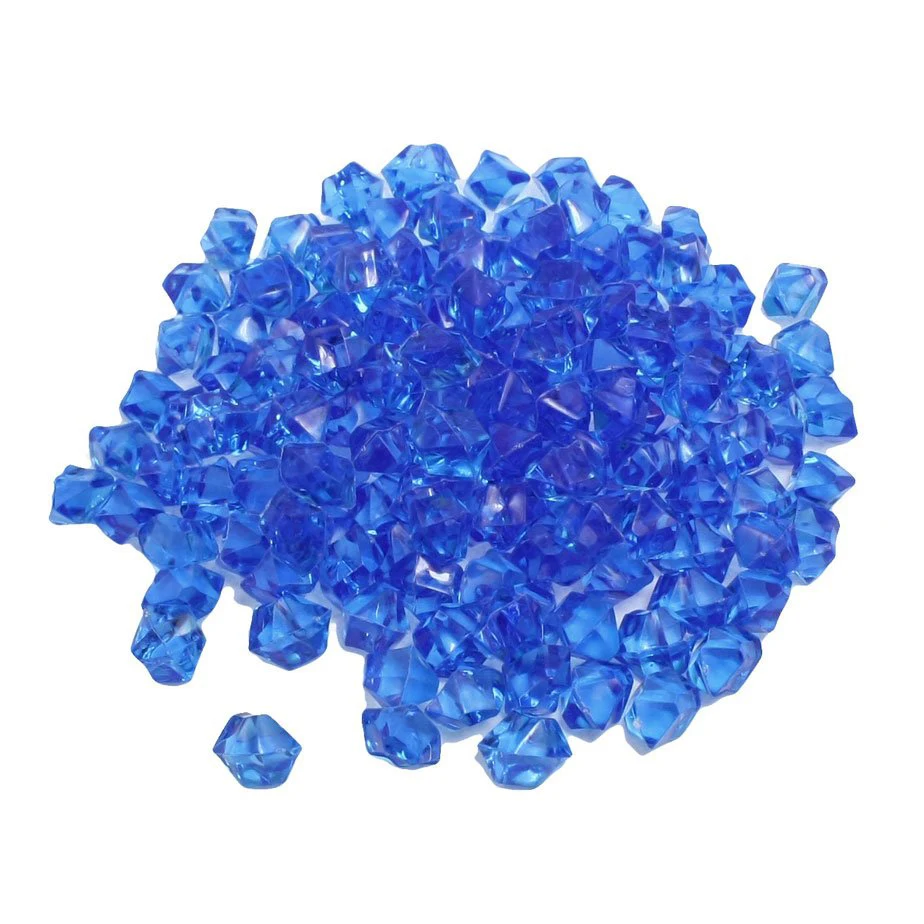 CSS 150 шт синий пластик неправильный Кристалл Камень Аквариум орнамент