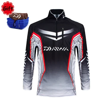 

Summer Men Fishing Clothing Moisture Wicking Fishing Jacket Quick Dry Breathable Long Sleeve Riding Fly Fishing Coat Free Gift