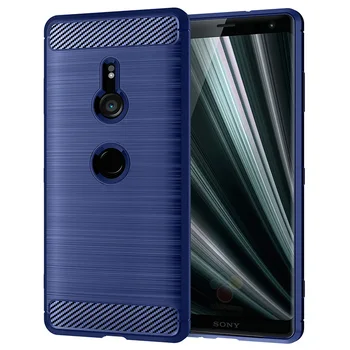 

Wholesale Carbon Fiber Texture Slim Armor Brushed TPU CASE COVER FOR SONY Xperia Z6 E6 XZ2 premium XZ4 COMPACT XZ2 COMPACT 100PC