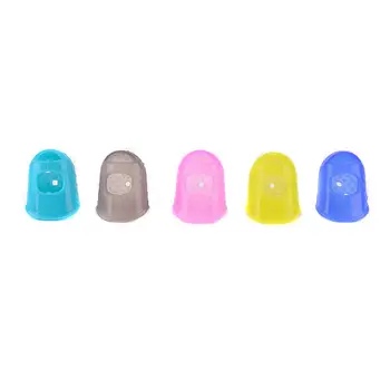 

4pcs Silicone Guitar Thumb Finger Picks Protector case Plectrum Fingertip Colors Random