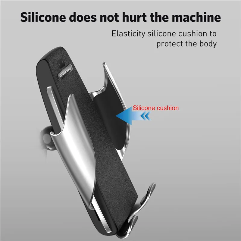 USLION Автоматическая автомобилей Беспроводной Зарядное устройство зажима 360 градусов вращения автомобиля Air Vent для iphone X XS samsung S9 S8 держатель телефона