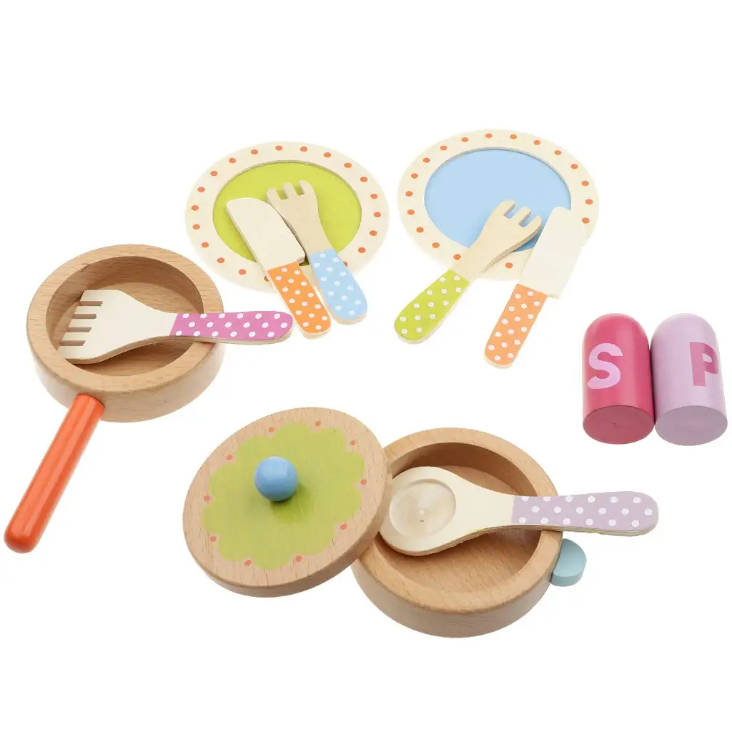 Деревянная имитация миниатюрная посуда набор ролевых игр Игра развивающие игрушки подарок на день рождения для детей