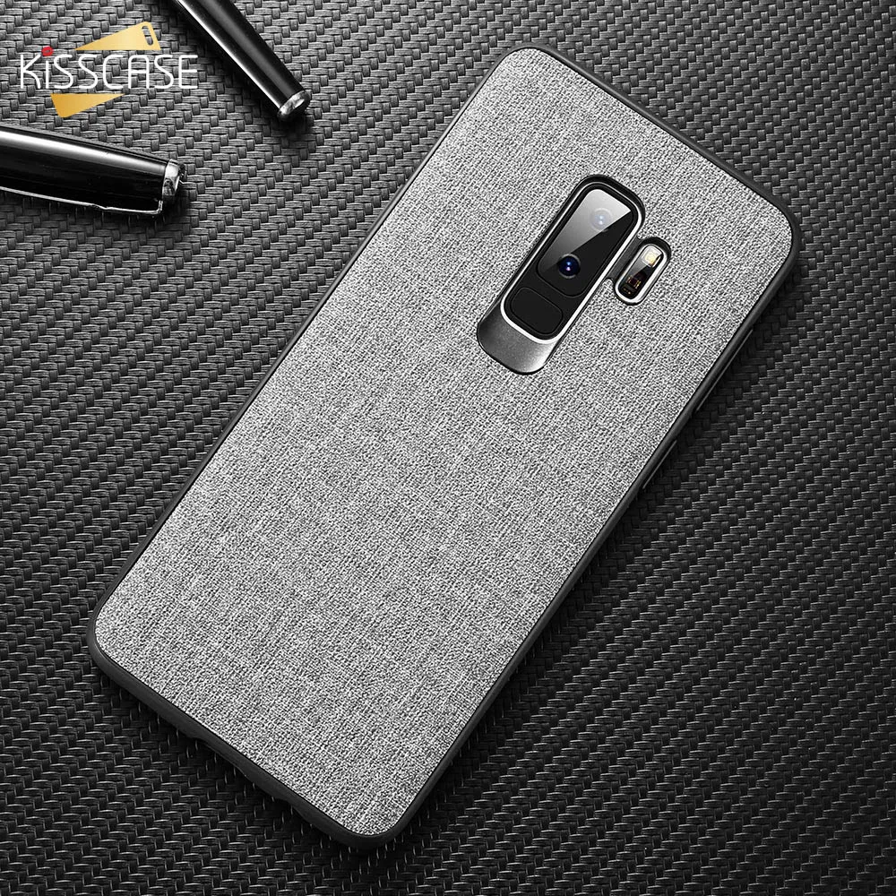 KISSCASE тканевый в деловом стиле чехол для телефона Samsung A6 A8 S8 S9 Ретро Классический