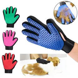 Pet волосы перчатки гребень собака кошка для ухода и чистки перчатки Deshedding левой и правой стороны щетка для вычесывания животных