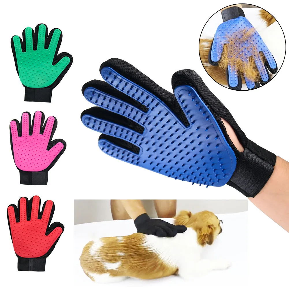 

Pet Hair Glove Comb Pet Dog Cat Grooming Cleaning Glove Deshedding left Right Hand Hair Removal Brush Promote Blood Circulation