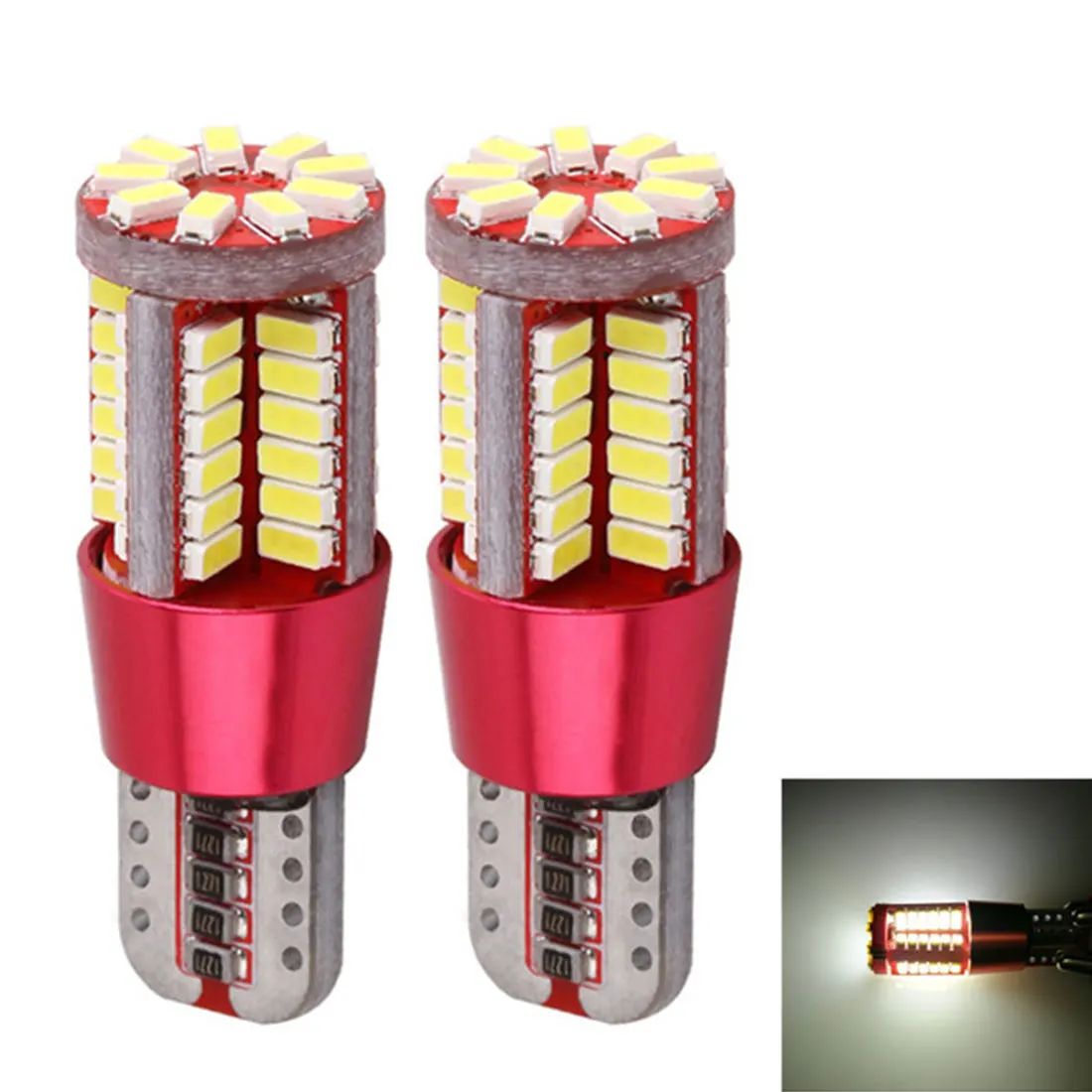 

Universal Width Lamp Car Headlights T10 3014 57SMD Car Decoding Lights Led Door Light 5.7W 6500K 3.4*1cm 12V Motor Wedge Bulb