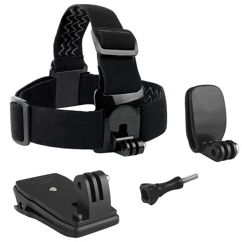 

Replacement Head and Backpack Mount Bundle Compatible with GoPro Hero 7, 6, 5, Black, Session, Hero 4 Hero+ LCD, 3+, 3, 2, 1 -