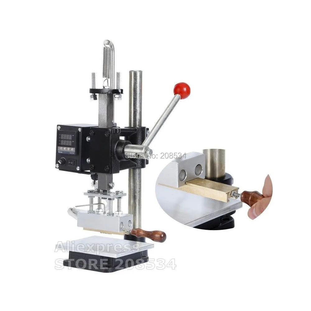 Manual 220V Hot Foil Stamping 5*15CM Embossing Logo Craft Press Marking Machine