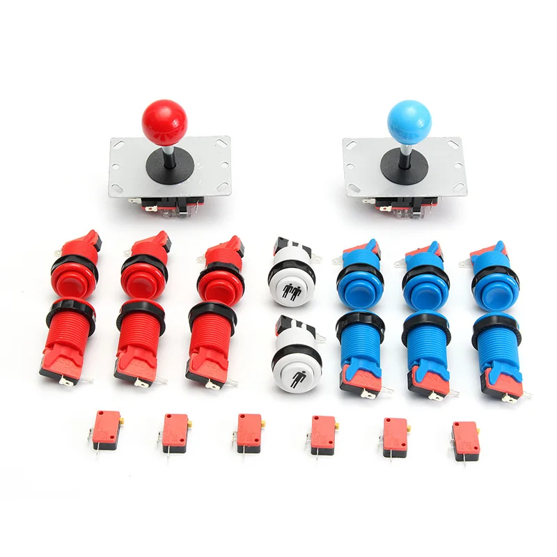 

DIY Arcade Game Kit With 2x Joysticks + 12 Push Buttons + 2 Start Button For MAME For Arcade Game DiY Bundles Set High Quality