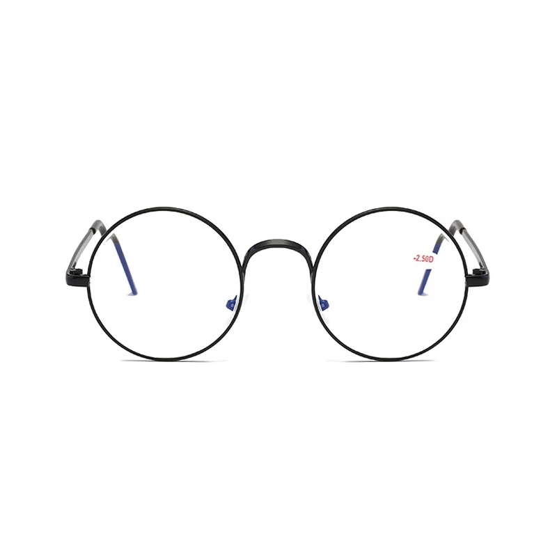 Seemfly Vintage Round Metal Myopia Glasses Women Men Fashion Short-sight Clear Eyeglasses With Degree -1.0-1.5-2.0-2.5-3.0-3.5-4