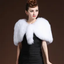 

real fur wedding cape bridal white winter fur bolero shawl party dresses wrap genuine ostrich feather fur cape 2019 design C418