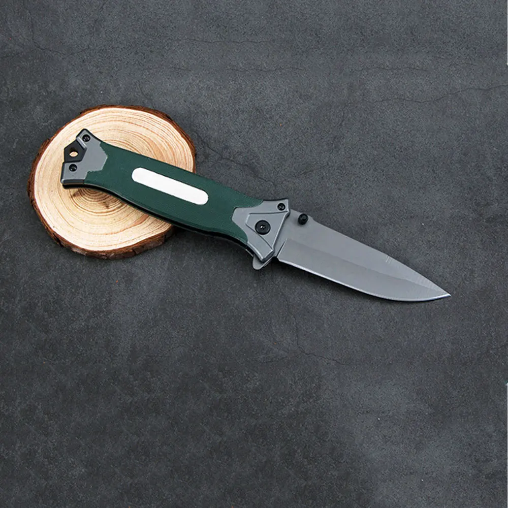 Супер PDR B 32 открытый складной нож Дамаск Couteau зеленый и красный карманный ножи из