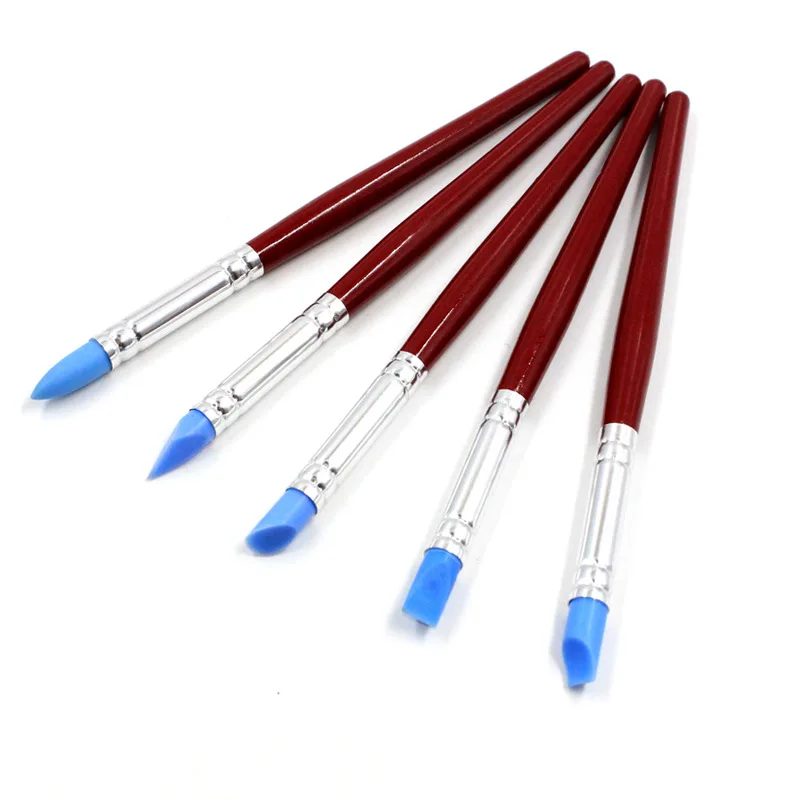 5pcs/set Clay Sculpture Soft Silicone Pen Point DIY Modeling Clay Tools