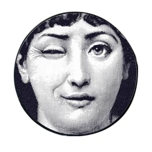 100 см diatmer Личность печати Нескользящие ковры для гостиная круглый напольный коврик модные современные круглый области