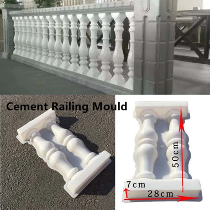 

Roman Column Molds Balcony Garden Pool Fence Cement Railing Plaster Concrete NEW
