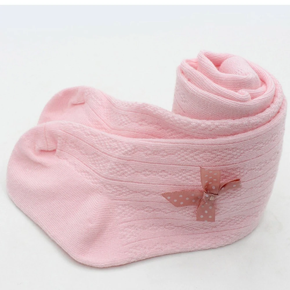 

Newborn Warm Soft Cotton Baby Girl Tights Infant Solid Bowknot Leg Warmers Pantyhose Baby Stockings