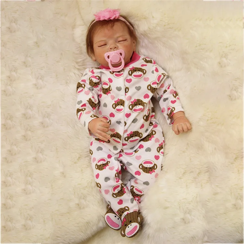 

OtardDolls Bebe Baby Reborn Doll 22inch 55cm Silicone Vinyl Adorable Lifelike Toddler Baby Bonecas Girl Kid Bebe Reborn Dolls