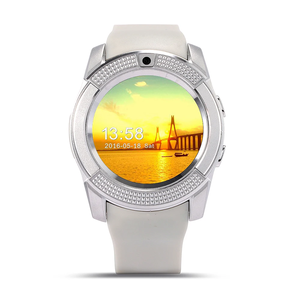 Vangas V8 Смарт часы Relogio Android SmartWatch Телефонный звонок GSM Sim удаленного Камера