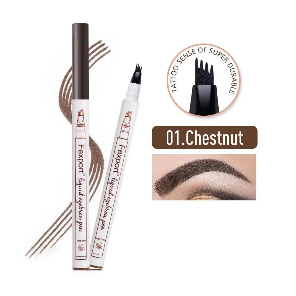 

1pc Eyebrow Eyebrow Pencil Eyebrow Pen Women Girl Waterproof Fork Tip Eyebrow Tattoo Pen Brow Pencil Best Selling 2018 Products