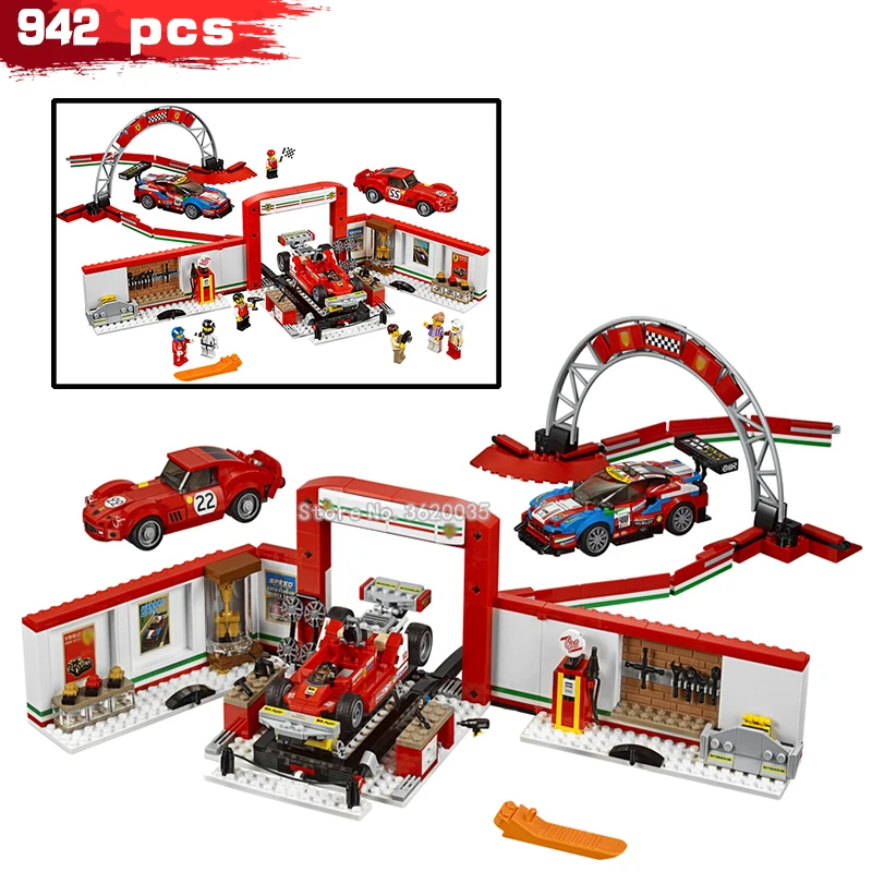 

Racing City Game Garage Overhaul Track Farah Building Blocks Racing Car Series Figures Model Gift For Children With Legoinglys