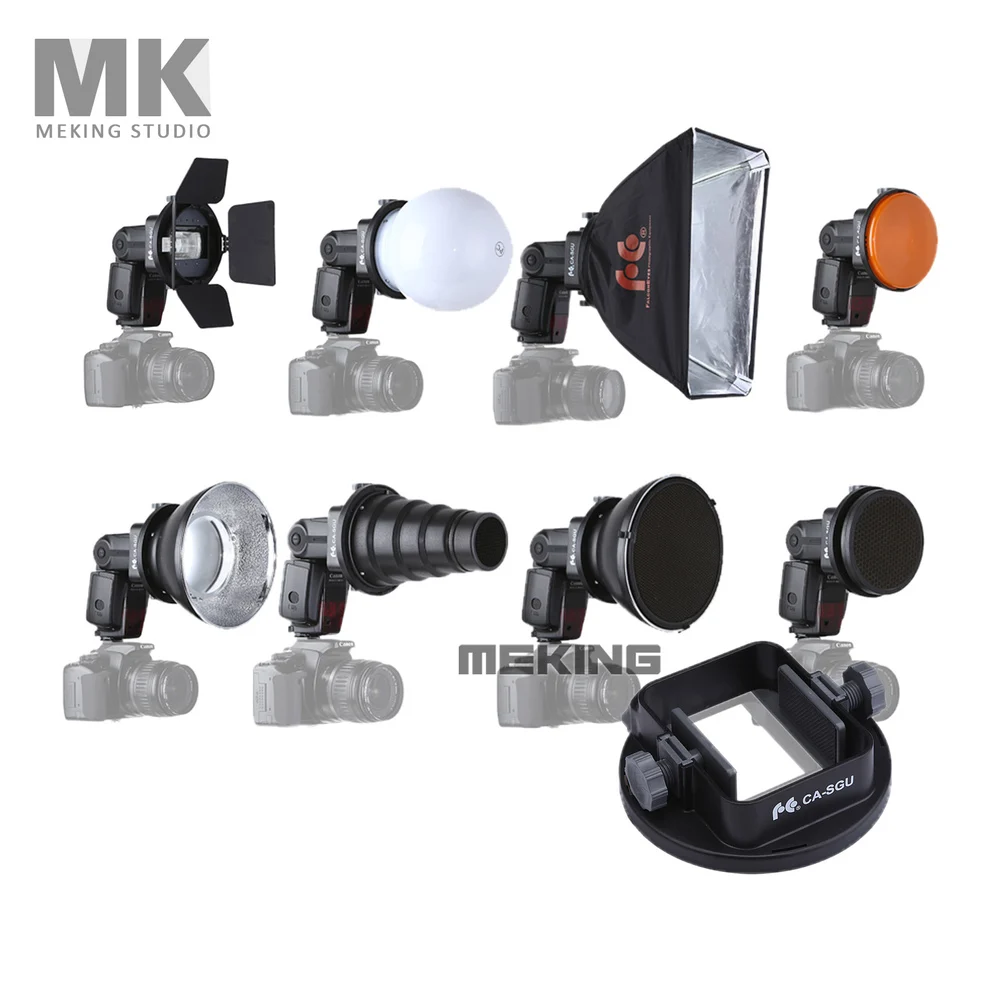Аксессуары для вспышки Meking K9 (соты софтбокса со шторкой) скоросветильник