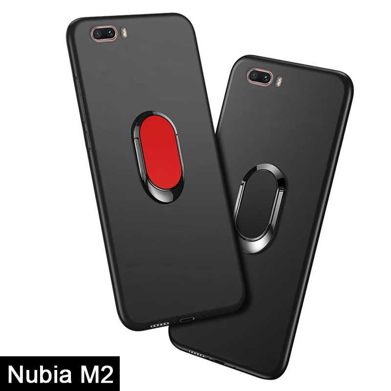 Чехол iSecret для Nubia M2, Роскошный чехол 5,5 дюйма, мягкий черный силиконовый магнитный автомобильный держатель, чехол-кольцо для zte Nubia M2, чехлы для телефонов