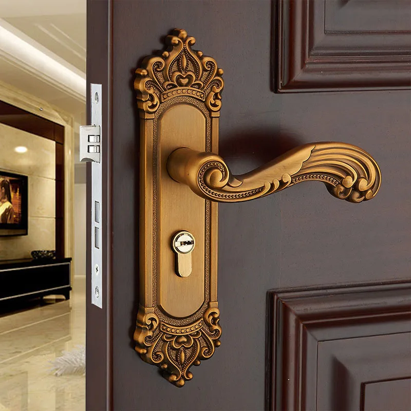

1set Alloy Sliding Door Lock Handle Locks Keyed Door Security Lock New