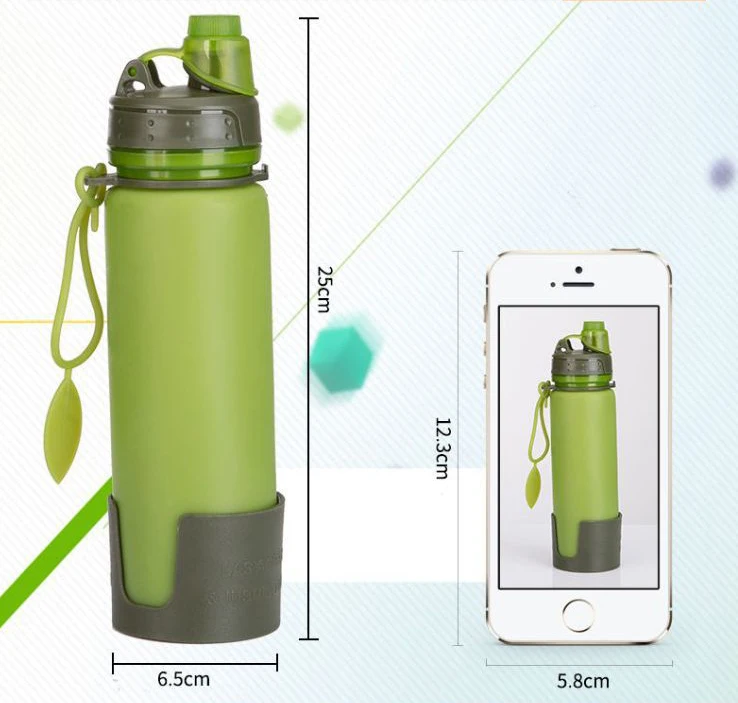 Slingifts Складная Силиконовая бутылка для воды набор 500 мл пеших прогулок