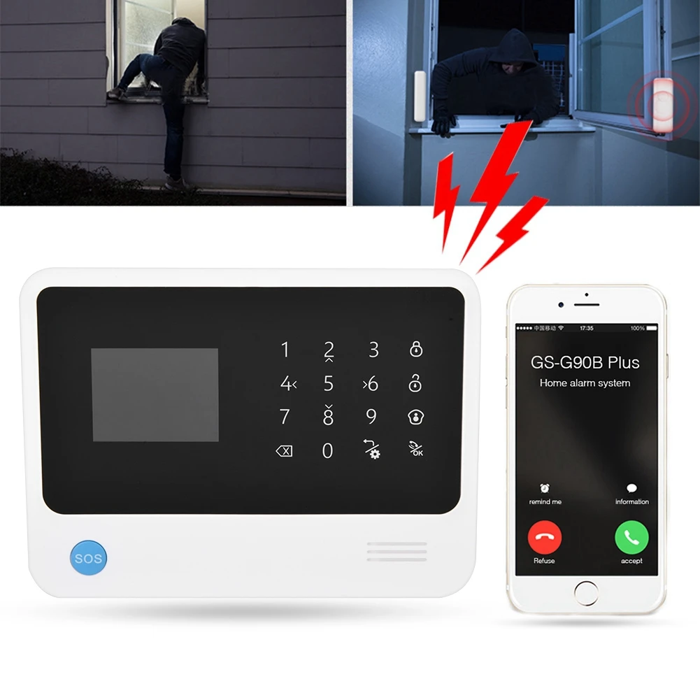 DC 12В/1А GSM WiFi/GPRS/SMS LED Сенсорная клавиатура сигнализация домашняя система