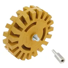 Auto di Pulizia di Cura Gessato Decal Gomma Pad Ruota Disco di Gomma Pneumatico Auto Decalcomanie Sticker Remover Rimuovere Strumenti