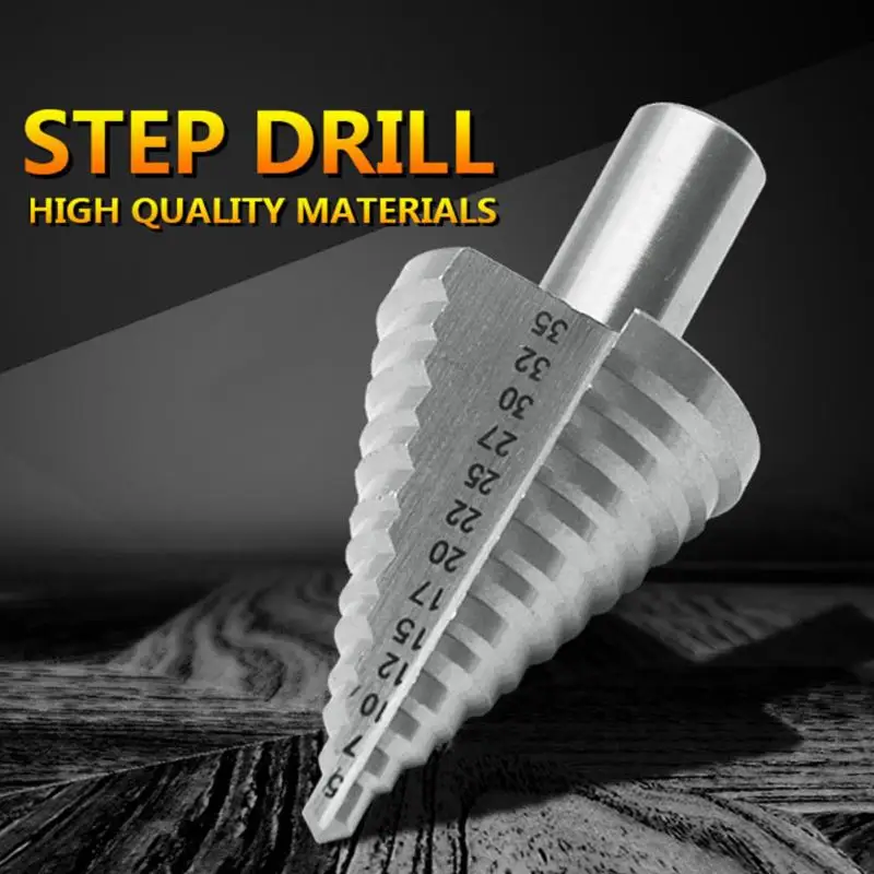 

New arrival High Speed Steel Stepped Drill Multifunctional 13 steps 5-35 Mm Lightweight Hole Opener Stepped drill