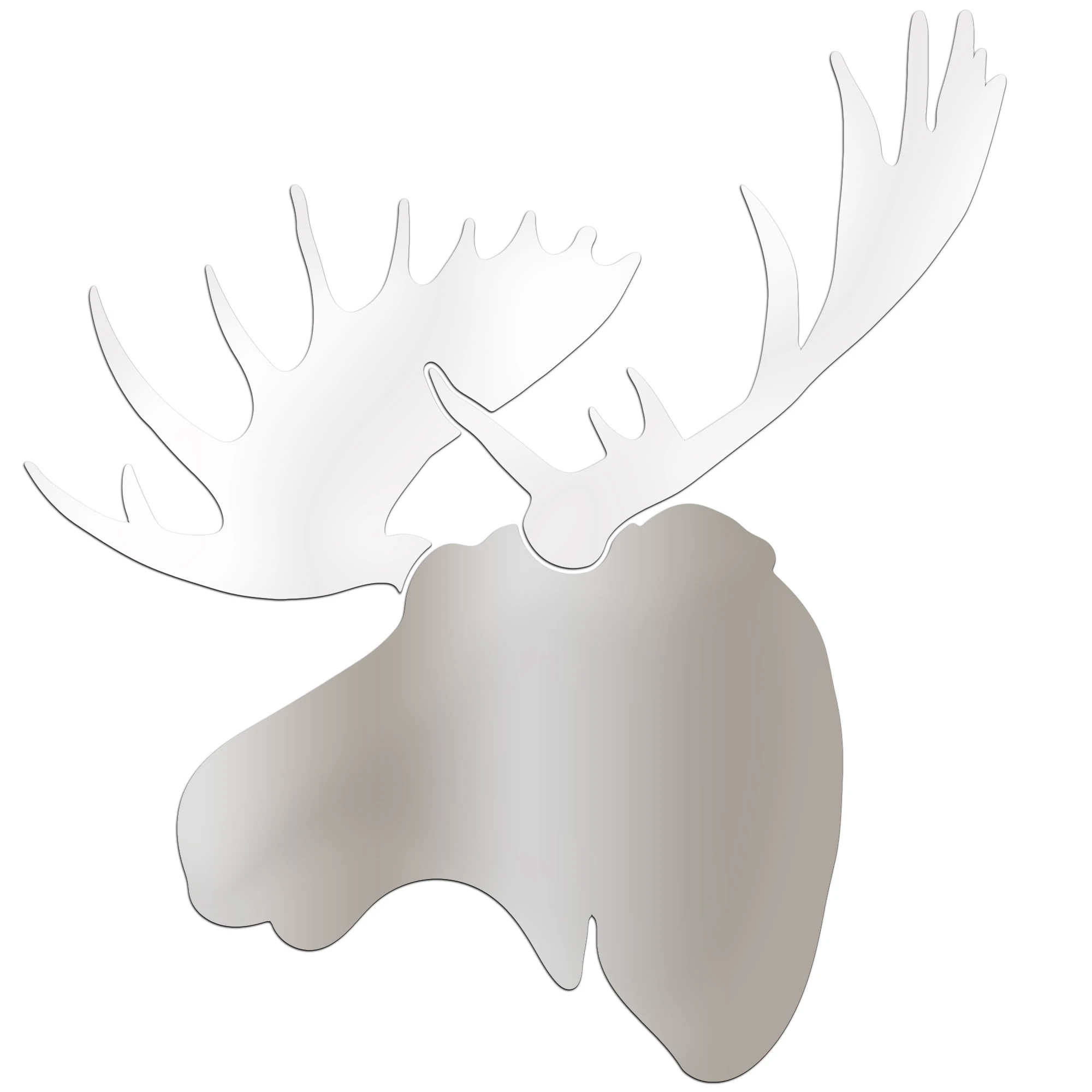 Winter Moose | Large Silver &amp White Wall Sculpture Silhouette Cutout Дом и сад