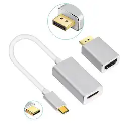 Usb 3,1 3 в 1 адаптер Тип C мужчин Dp женский Dp мужчины к женщине Hdmi конвертер Usb3.1 кабель Поддержка 4 K 60 Гц для huawei Xiaom