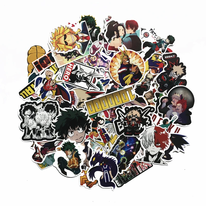 TD ZW 70Pcs Lot My Hero Academia Stickers Decal For Snowboard Laptop Luggage Car Fridge Car 4