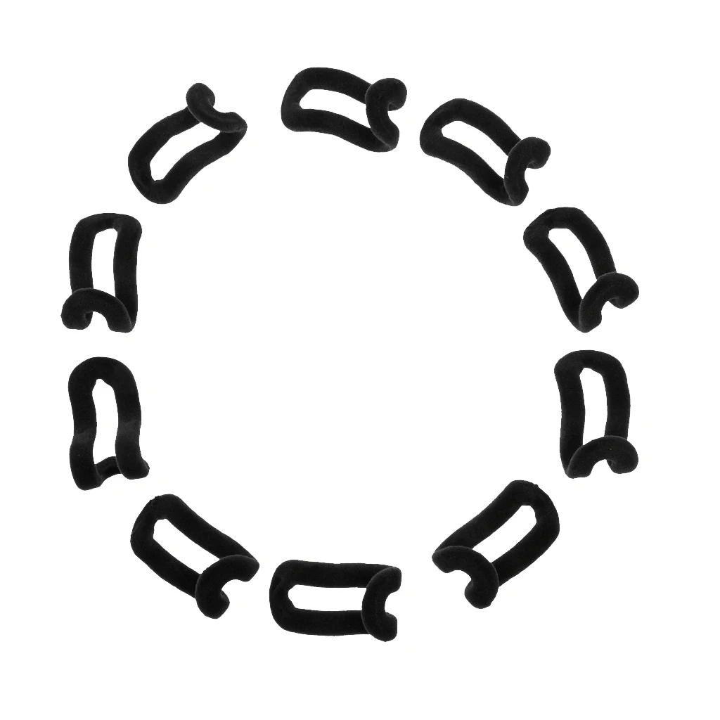 MagiDeal 10pcs Mini Hanger Hooks Stable Hanger Connector Cascading Clothes Rack Flocked design Hook Chest Space-saving