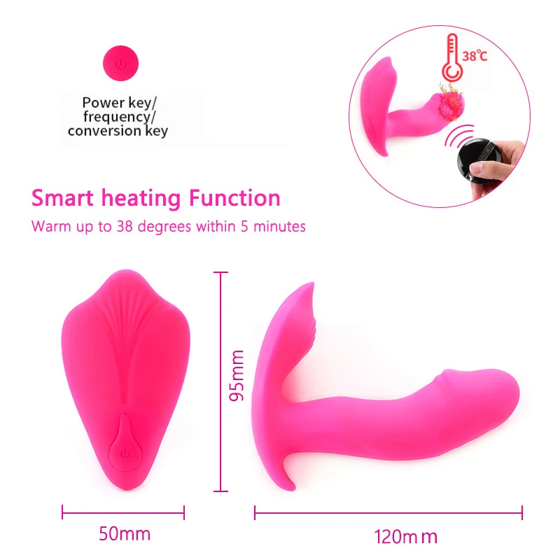 10 Modes G Spot Heating Butterfly Wearable Vibrator Sextoy Female Vibrator Double Head Vibration Panties  Sex Toys Trusk X285