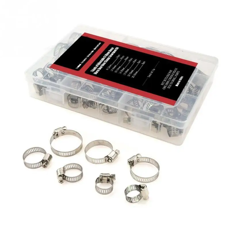 

60PCS Per Box Stainless Steel Hoop Clamp Hose Clamp Stainless Steel Set