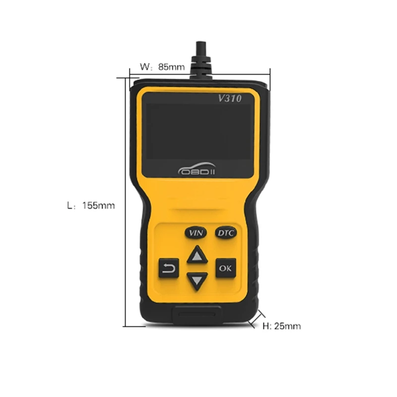 V310 автомобильный считыватель кодов Авто Can Obd2 сканер V1.1 16 Pin Мужской двигатель