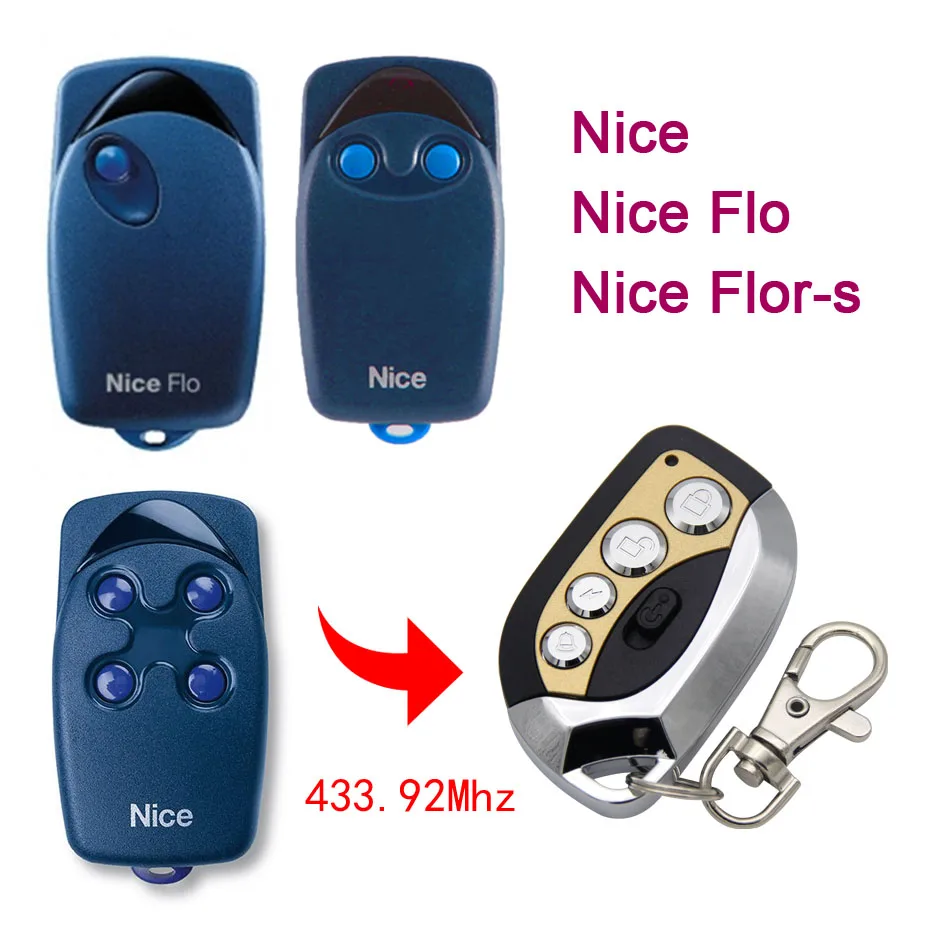 

Nice Flo Flor-s Remote Control 433.92MHz Nice 433MHz door remore control