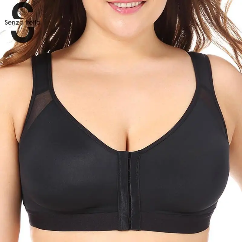 New Sexy Women Bra Full Coverage Front Closure Back Support Posture Bra Plus Size Comfortable Seamless Bra Women Bra NYB9636