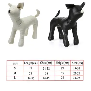 

3 Size S/M/L Standing Position PU Leather Dog Mannequin Model Apparel Clothing Display Toys Pet Animal Shop Display Legs Adjust