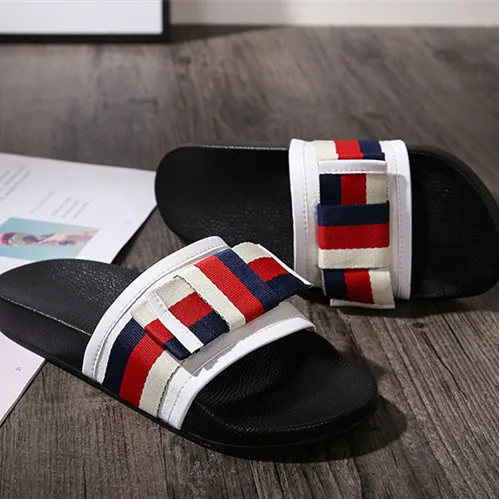 

Fashion Street Design Leather Sheepskin Woman Slippers Platform Butterfly-Knot Woman Outside Slippers Big Size On Sales Real Pic
