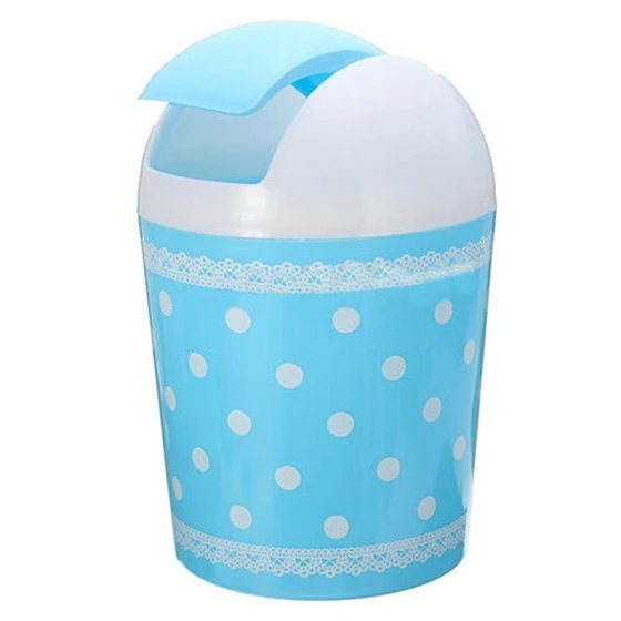 

Plastic Mini Trash Basket Garbage Can Bin Desktop Wastebasket Workshop Exquisite